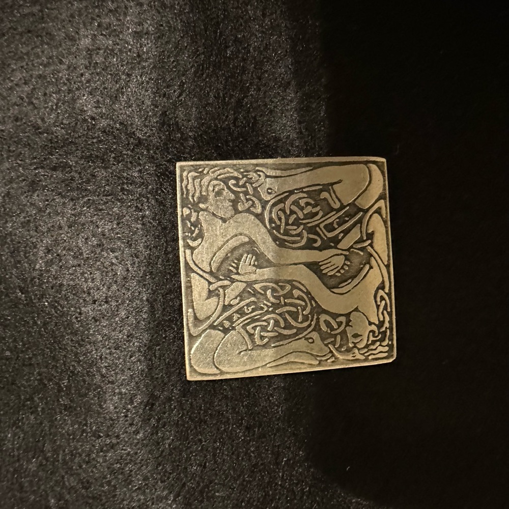 Brooch silver engraved